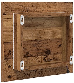 LED Fürdőszoba Tükör Régi Fa 40x8.5x37 cm Műanyag Fa