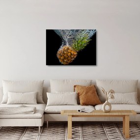 Ananász a vízben képe (üvegen) (70x50 cm)