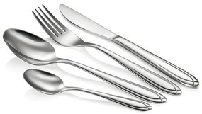 Ezüstszínű rozsdamentes acél evőeszköz készlet 24 db-os Scarlett – Tescoma