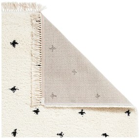 Boho Dots fehér-fekete szőnyeg, 120 x 170 cm - Think Rugs