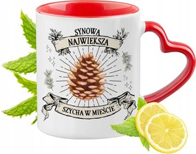 Menyemnek Piros Bögre Szív Alakú Füllel Ajándék