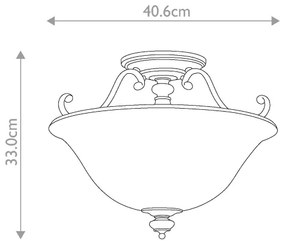 Hinkley HK-DUNHILL-SF - Felületre szerelhető csillár  DUNHILL 2xE27/100W/230V