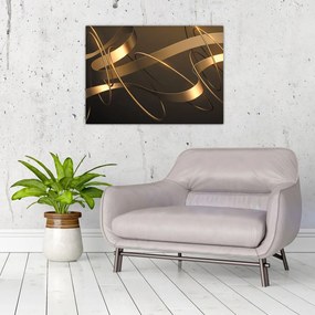 Kép - bronz szalagok (üvegen) (70x50 cm)