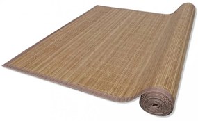 Négyszögletes barna bambusz szőnyeg 80 x 200 cm