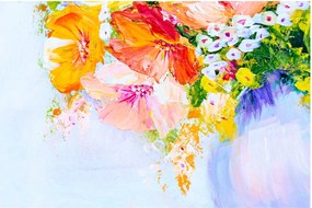 Kép - Virágok, festmény (90x60 cm)
