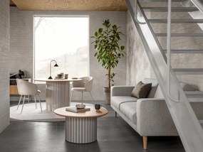 MAZZONI EXPORT CLARA Bézs (Basel 24 szövet)/bézs lábak - MODERN KÁRPITOZOTT KAGYLÓSZÉK LOFT STÍLUSÚ NAPPALIBA/ÉTKEZŐBE/IRODÁBA