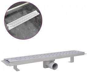 630x140 mm lineáris hullámos rozsdamentes acél zuhany lefolyó