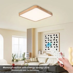 Brilagi - dimmelhető LED lámpatest WOODLINE SQUARE LED/80W/230V tölgy 60x60 cm + távirányító