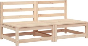 vidaXL 2 db tömör fenyőfa karfa nélküli kerti kanapé 70 x 70 x 67 cm