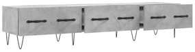 betonszürke szerelt fa TV-szekrény 150 x 36 x 50 cm