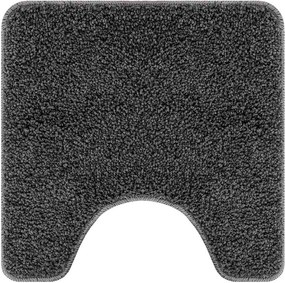 vidaXL Csúszásgátló Fürdőszőnyeg WC Nyírással Sötétszürke 50 x 50 cm