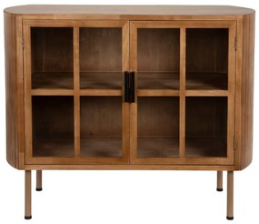 Natúr színű kaucsukfa tálalószekrény 100x80x38 cm Yaz – White Label