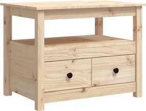vidaXL tömör fenyőfa dohányzóasztal 71 x 49 x 55 cm
