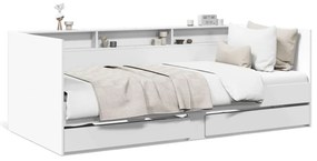 fehér kanapéágy fiókkal matrac nélkül 90x190 cm