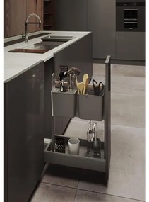 Konyhai fémrács, kiegészítő fiókra építhető szelektív tároló, Shéf fiók, 300mm szekrénybe SIGE 094C