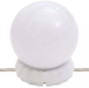 füstös tölgy színű tükrös szekrény LED-ekkel 90 x 31,5 x 62 cm
