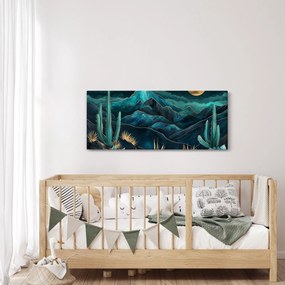 Kép - Türkiz éjszaka (120x50 cm)