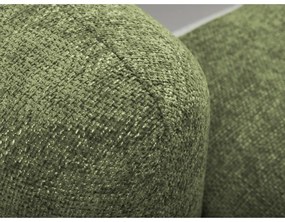 Zöld zsenília kinyitható-tárolóhelyes sarokkanapé (jobb oldali-heverő résszel) Mele – Makamii