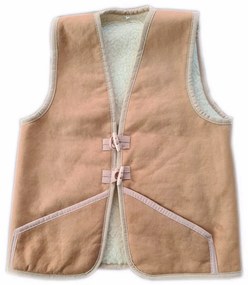 Mellény gyapjúból és irhából barna színben XXL-es méret