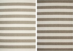 Kültéri Szőnyeg Kétoldalas Zsinóros Barna Csíkos Brussels 160x230 cm