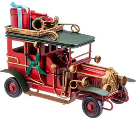 Nosztalgikus Fém autó karácsonyi dekoráció