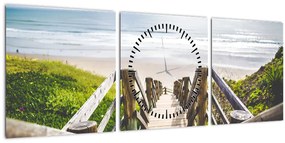 Kép - Bejárat a strandra (órával) (90x30 cm)