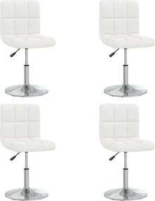 vidaXL 4 db fehér műbőr étkezőszék