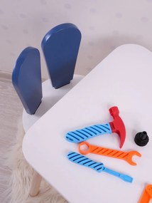 Gyerekasztal székekkel Bunny One Chair Set - Blue, White