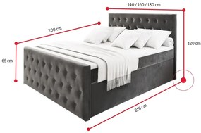 FENDI kárpitozott boxspring ágy, 180x200, casablanca 14