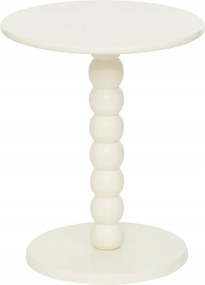 Dekorációs Dohányzóasztal Kerek Nappaliba Bézs Mdf Ø 38 x 46,5 cm