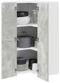 Függő szekrény Riga Beton szürke és fehér 57 x 57 x 100 cm