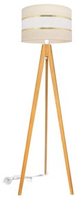 Állólámpa HELEN 1xE27/15W/230V krém/arany/tölgy