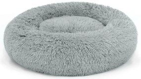 Plüss ágy kutyáknak 60 cm világosszürke