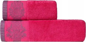 Törölköző Gracia vastag, bordó 50x90 rózsaszín