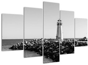 Kép - Világítótorony a tengerparton, Santa Cruz, California (150x105 cm)