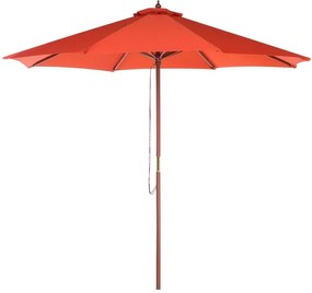 Piros napernyő ⌀ 270 cm TOSCANA  Beliani