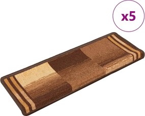 vidaXL 5 db barna öntapadó lépcsőszőnyeg 65x21x4 cm