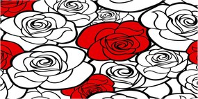 Fotó vászonkép edzett üveg Rózsa 140x70