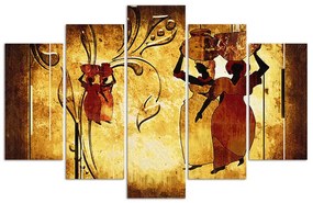 Gario Vászonkép Afrikai nok - 5 részes Méret: 200 x 100 cm