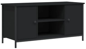 fekete szerelt fa TV-szekrény 100x40x50 cm