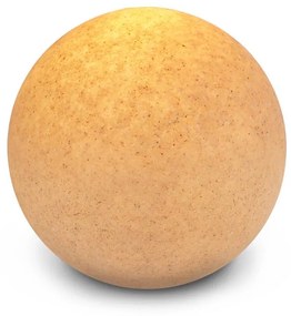 Sandshine S gömbölyű kültéri lámpa, világító gömb, Ø 20cm, homokkő