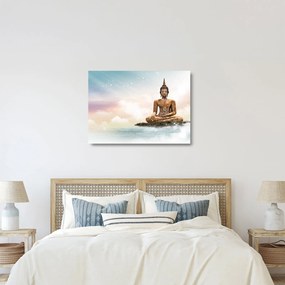 Kép - Buddha vigyáz a földre (üvegen) (70x50 cm)