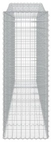 vidaXL 7 db íves horganyzott vas gabion kosár 400x50x140/160 cm