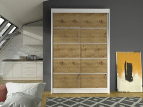 Ruhásszekrény Lawana 4 (fehér + artisan). 1069212