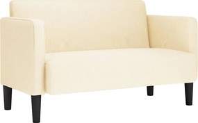 vidaXL krém kordbársony szövet loveseat kanapé 109 cm