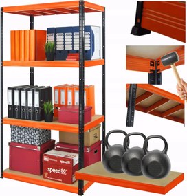 Helios fém tároló állvány garázs állvány 180x90x50cm 4Px350kg Pl