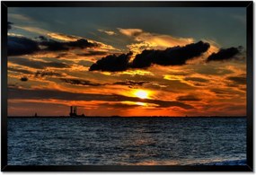 Poszterek keretben 60x40 Naplemente a tengerparton