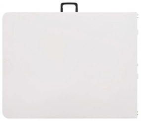fehér HDPE összecsukható kerti asztal 180 x 72 x 72 cm