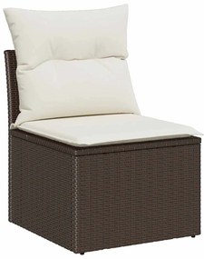 Kerti Kanapé Szett 7 pcs Barna és Beige 55 x 55 x 37 cm