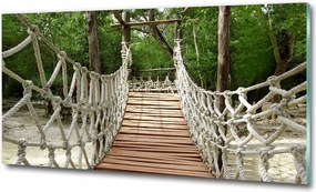 Fotó kép edzett üveg Fa híd 100x70